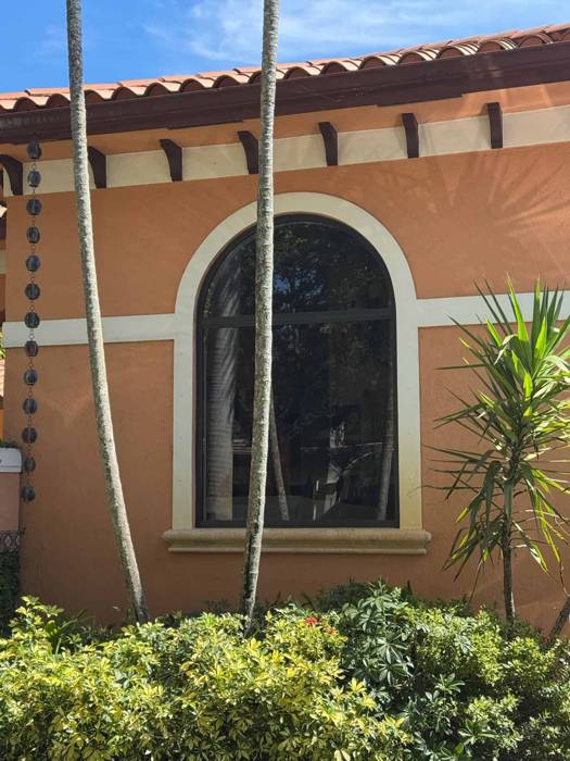 Arched impact window installed by ATC